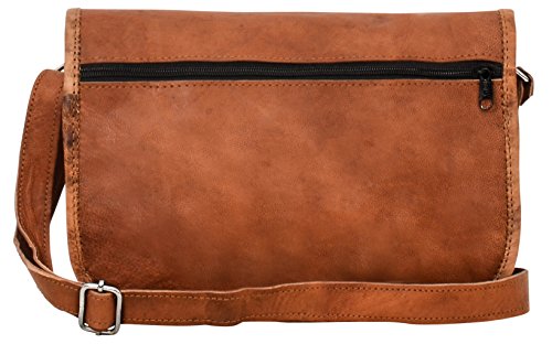 Gusti Leder nature „Andy 9,7″ iPad-Air Umhängetasche Lederhandtasche Handtasche Tabletasche 10,1“ Retro Vintage Abendtasche Ledertasche Stylisch Klein Herren Ziegenleder Damen braun H1n-5 - 7