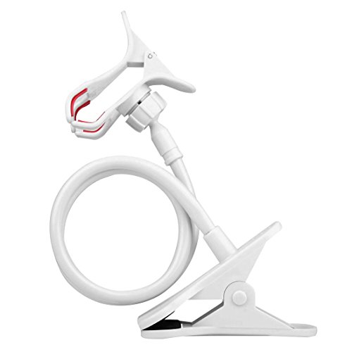 Handyhalterung Universal Handyhalter Lazy Mount Schwanenhals bis 55cm LÃ¤nge frei einstellbar 360Â° drehbar mit Kugelgelenk fÃ¼r alle Handy/Smartphone-Modelle bis 11,5cm Breite Clip Holder WeiÃŸ wortek