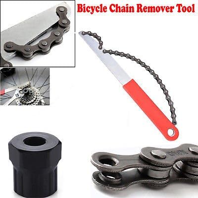 Safekom Deluxe Freewheel Bike Chain Whip BMX MTB Bike Cycle Bicycle Cycling Cassette Repair Cog Turner Removal Remover Tool Kit Perfect Removing Access