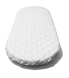 SUZY Microfibre Hypoallergenic Moses Basket Mattress 67 x 30 x 4cm Thick OVAL SHAPED