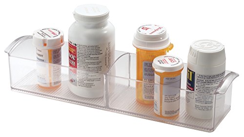 mDesign Kosmetik Organizer - praktische Acrylbox für die Badezimmeraufbewahrung oder zum Einsatz im Medizinschrank - durchsichtig