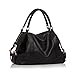 Produktbild Nasis Fashion fashion Design PU Leder Damen Tote Schultertasche Alltagtasche AL4119 (schwarz)