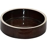 K&K Kleintier Futterschale 1000 ml braun 24x6 cm aus schwerer Steinzeug-Keramik