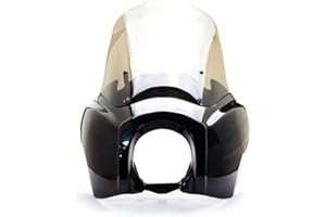 ALCHEMY PARTS Owiewka motocyklowa, kompatybilna z modelami Harley-Davidson Dyna, stylowy i ochronny przyciemniany ekran