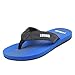 Produktbild CS Blaue Flip-Flops Rutschfeste Reifen Linien Herren Sommer atmungsaktive Student Cool Hausschuhe Outdoor Fashion Beach Schuhe (Color : Blue, Size : 43)