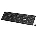 Produktbild Jelly Comb Kabellose Tastatur 2.4G Wireless Keyboard Full-Size, QWERTZ Deutsches Layout, Schwarz