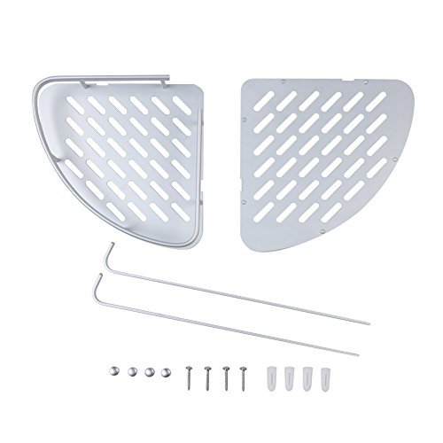 Duschregal hängen Ecke Wandmontage Regal Ecke Duschkorb Aluminiumlegierung mit Eloxierung Finish Doppelte Hängeablagen Halterungen Badezimmer Organizer Winkel Speicher Rack - 7