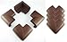 8 x AKORD® BABY SAFETY CORNER PROTECTORS FOR DESK TABLE FURNITURE - SAFE FOR CHILD/KIDS (Dark Brown)
