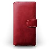 Sony Xperia XZ / XZs Hülle, Terrapin [ECHT LEDER] Brieftasche Case Hülle mit Kartenfächer und Bargeld für Sony Xperia XZ / XZs Hülle Rot - 