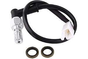 Universell motorcykel hydraulisk bromstrycksströmbrytare, bakre bromskoppling tryckbrytare med brickor för motorcykel (M10 x 1,25 mm)