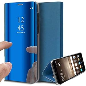 Suhctup Funda Reemplazo para Samsung Galaxy Note10 Cubierta Flip Tapa Libro Carcasa Modelo Fecha Espejo Brillante tirón del Duro Case Espejo Soporte Plegable Reflectante Mirror