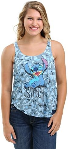 Freeze Juniors Womens Stitch All Over Print Juniors Spongy Racer Back Tank Medium