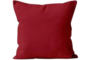 Soleil d'ocre, ALIX Housse de coussin Polyester Rouge 40x40 cm