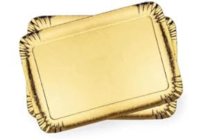 lepetitmitron - Lot de 25 plateaux traiteur réutilisable OR - 25x34