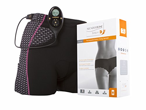 Slendertone Short Bottom Electroestimulador para glúteos Mujer, Negro/Rosa