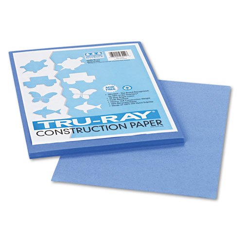 PaconCorporation PAC103022 Tru-Ray Construction Paper 9 X 12 Blue