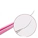 2 PCS Stainless Steel Ingrown Hair Eyebrow Shaping Eyelashes Extension Straight and Curved Tip Tweezers Set Pink