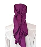 Color: Berenjena Traje Regional Pañuelo Damasco Berenjena - Berenjena, 65x65 cm