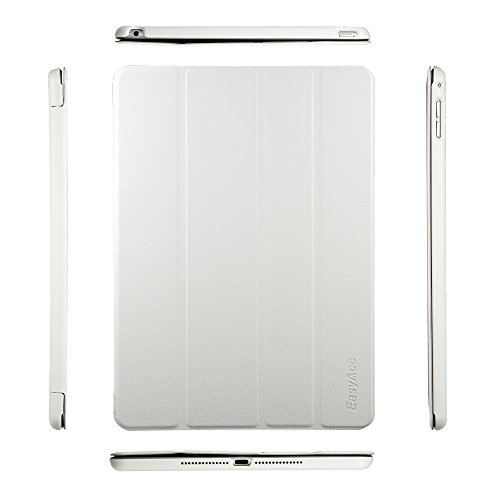 iPad Air 2 Hülle, EasyAcc Ultra Slim Cover Schutzhülle Bumper Lederhülle mit Standfunktion / Auto Sleep Wake Up Funktion für iPad Air 2 2014 Modell Number A1566/ A1567 – Weiß, Ultra Slim - 6
