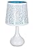 Produktbild Lampe touch métal blanc motif arbre bleu
