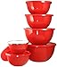 Produktbild Calypso Basics 6-Piece Bowl Set, Large, Red by Calypso Basics