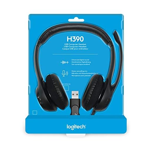 Logitech H390 Wired Headset for PC/Laptop, Stereo Headphones with Noise Cancelling Microphone, USB-A, in-Line Controls, Works with Chromebook - Black - Image 8
