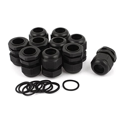 10 PCS M25 schwarz Kunststoff 13–18 mm Wasserdicht Kabelverschraubungen Anschluss