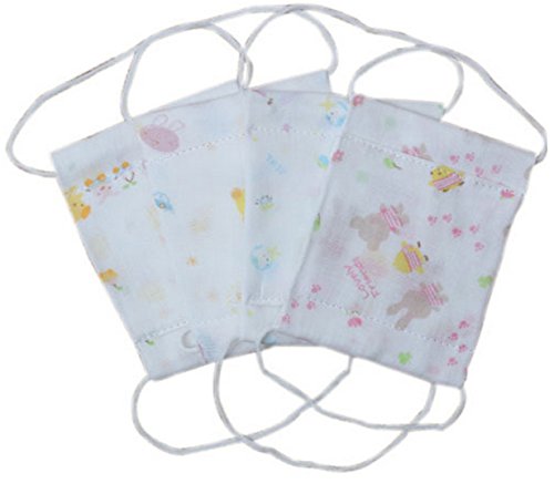 JTC 4 Sets Kid Boys Girls Bib Face Mouth Mask Cover Cotton Cold Preventor Unisex Dustproof Respirator