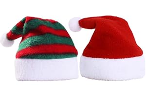 Dusenly 2pcs Pet Cat Dog Christmas Hat Red Green Pet Santa Hats Holiday Party Cute Costumes for Small Dogs Cats