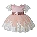 Produktbild Amlaiworld retro Spitze hochzeit prinzessin dress blumen Stickerei Pailletten kleider sommer Mädchen baby süße party kleid kinder mode beauty dress, 0-6 Jahren alt (1/2 Jahren, Rosa)
