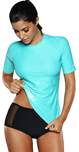 CharmLeaks Damen Rash Guard Kurzarm UV-Schutz (UPF) 50+ - 3