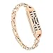 Produktbild iTerk Ersatz-Armband für Fitbit Flex 2 Bands, Edelstahl Metall Armband mit Rahmen Bling Strass Verstellbar Durable Silber Schwarz Rose Gold, Rose Gold, 5.5"-6.7"