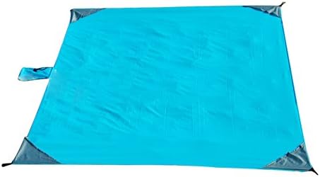 SUNYOU Beach Mat Portable Lightweight Waterproof Sand-proof Beach blanket Pocket Rug Lightweight for Outdoor Activities 240 x 145 cm (240x 145, Blue)