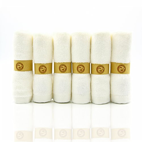 Nurture Naturals Baby Waschlappen Aus Bambus, Tüchern für Babies, farbstofffrei, 25 cm x 25 cm, 6ser Packung-Perfekt Baby Tücher - 8