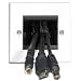Produktbild Bürstenwandplatte, einfache Breite, Eingang/Ausgang für Kabel