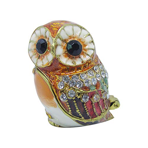 Preisvergleich Produktbild KEYkey Owl Legierung Diamant-Schmuck-Box Dekoration