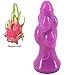 Produktbild Einzigartiges Design von Dildo mit Anal Plug - Mit medizinischen PVC weich und komfortabel - Manuelle Reibung vaginalen G Punkt und Anus,purple