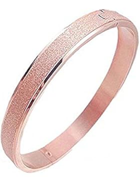Findout 14K Rotgold / gelb vergoldet Titan Stahl mattiert Ewigkeit Ring Armband (F1728)