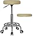 Massage Imperial Rio Chrome Gas Lift Massage Stool Beauty Therapy Reiki Height Adjustable Salon Swivel Manicure Tattoo Stools Chair Portable Massage TABLE - Cream