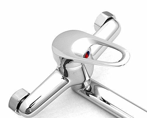 Küchenarmatur schwenkbarer Auslauf, Wandmontage Mischbatterie Küche Wasserhahn - 4