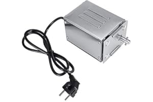Longzhuo Girarrosto per Barbecue Motore della, Acciaio Inossidabile Arrosticini Griglia Motor, Motore Girarrosto 220v, Carico 50-70 kgF, Adatto Girarrosto, Girarrosto Elettrico(Spina Europea 220V)