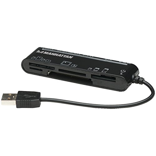 Manhattan Multi-Card Reader/Writer (Hi-Speed USB 2.0, Slimline, 80-in-1) schwarz