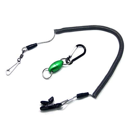 Sam's Fishing samsfx magnético Soporte de liberación Red Carcasa de Aluminio imán con cordón, 9lbs Green Olive Magnet with Lanyard