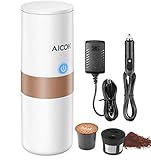 【Batterieanzeige】 Wenn die tragbare Espressomaschine eingeschaltet ist, zeigt ein blaues Licht an, dass die Batterie der Kaffeemaschine voll aufgeladen ist. Ein violettes Licht zeigt an, dass ca. 50% der verbleibenden Leistung vorhanden sind. Wenn das rote Licht leuchtet, muss es aufgeladen werden.
