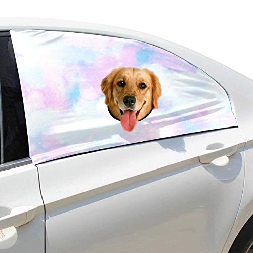 Zemivs Unicorn Galaxy Universe Print Foldable Pet Dog Safety Car Printed Window Fence Curtain Barriers Protector For Baby Kid Adjustable Flexible Sun Shade Cover Universal Fit For Suv