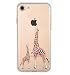Produktbild iPhone 7 Hülle, iPhone 8 Hülle, Transparente Flexible Silikon 1.2mm Dickere TPU Schutzhülle, Niedlich und Kreativ Einzigartig Muster Schutz Etui Case für Apple iPhone 7 / iPhone 8 (4.7 Zoll) - Giraffen