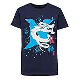 Rundhalsausschnitt Lego Wear Jungen Lego Boy NINJAGO-CM-50103-T-SHIRT T-Shirt, Blau (Dark Navy 590), 128