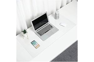 ANQI Alfombrilla de escritorio transparente, 90 x 60 cm, antideslizante, impermeable, PVC, doble uso, bordes redondos, protector de mesa para oficina, hogar, escuela, escritorios 60*90cm