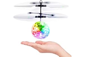Tuko Flying Ball Toys Kids RC Flying Hover Disco Ball Remote Control Helicopter Drone Infrared Induction Gifts for Boys Girls Teenagers Indoor Outdoor Handheld Games