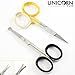Unicorn Plus Scissors 3.5" Inch Manicare Nail Scissors -Extra Strong Straight Cuticle/Nail Scissors + Tip Rounded Eyebrow Mustache Scissors Nose Hair Scissors Come in PVC Pouch